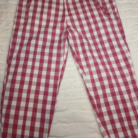 Time and Tru Pink Gingham Ankle Pants | Size 12 - Picture 8 of 10
